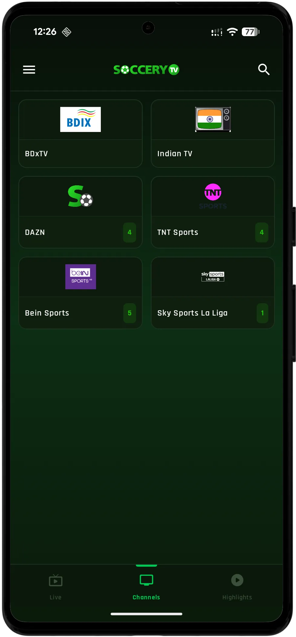 Live scores